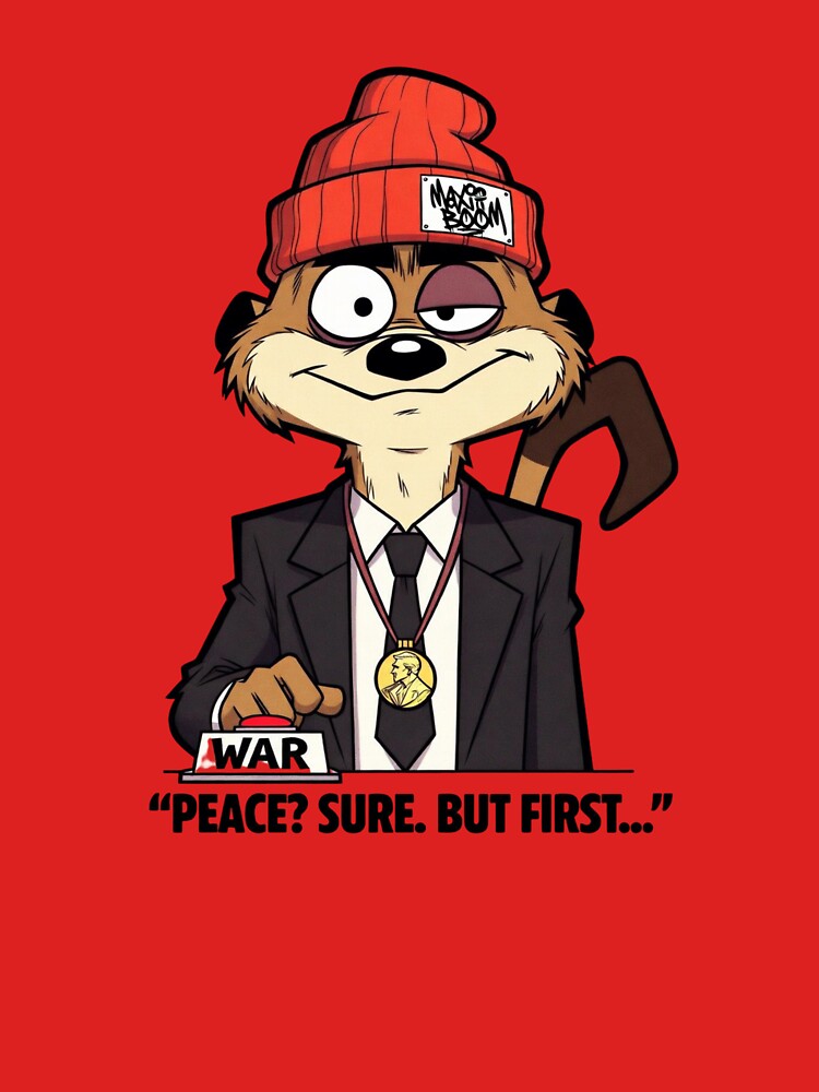 Funny Meerkat Peace Prize - Peace? Sure. But First... - MaXiBoOM by mAXiBoOM