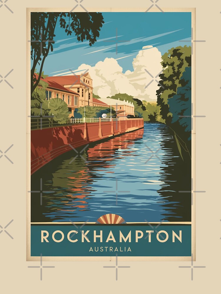 Rockhampton Vintage Travel Poster by TravelerRat