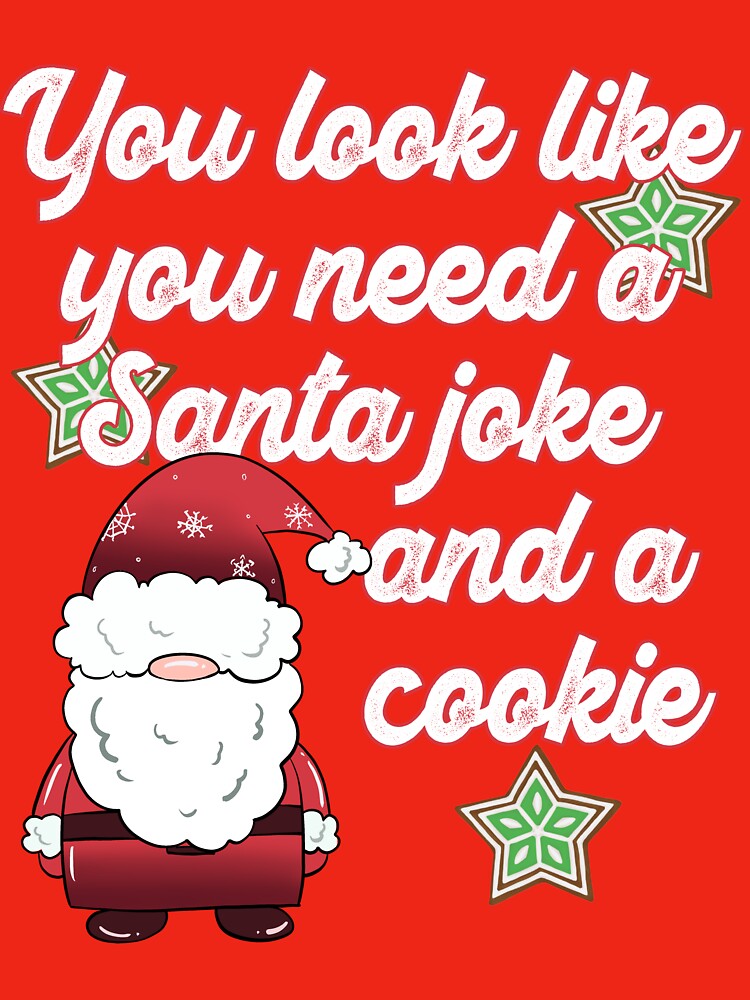 Funny Christmas Dad Joke You Need a Santa Joke and a Cookie by OliviaGbyKyro