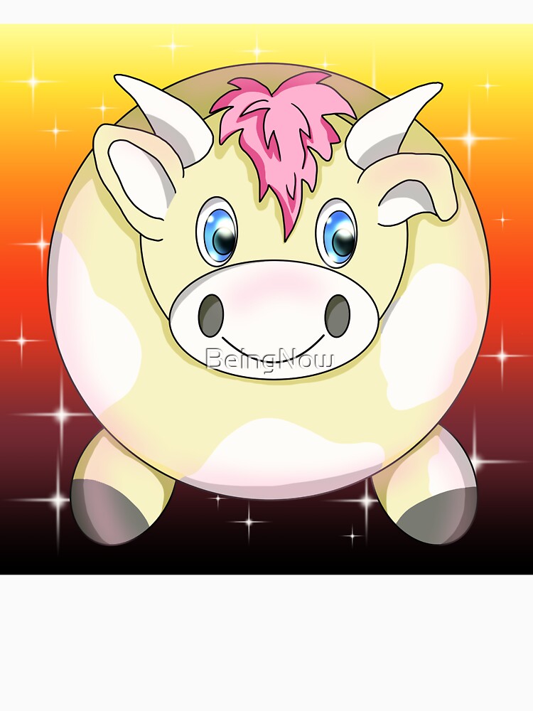 sunset kawaii cow by BeingNow