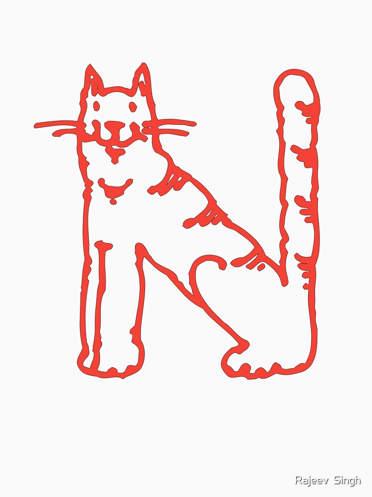 Cat Initial Monogram N by Rajeev Singh