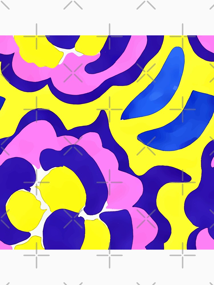 Oversized retro flowers in 70s style by SophieClimaArt