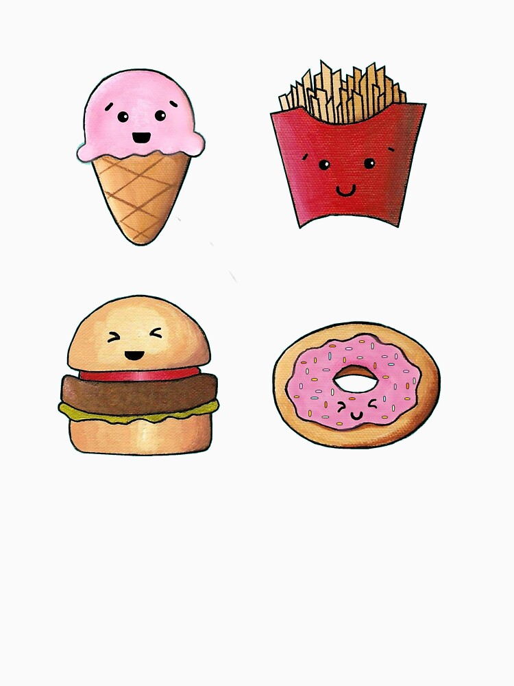 Kawaii Fast Food, Turquoise by christinaashman