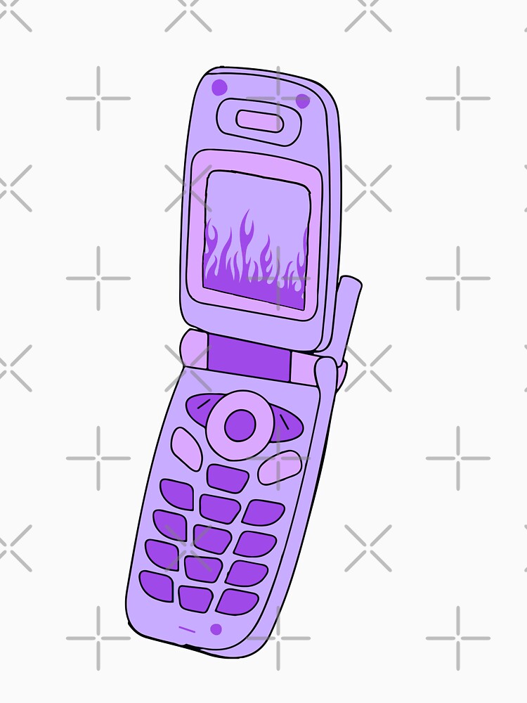 Y2k purple flame flip phone design by azzeddine ⭐⭐⭐⭐⭐