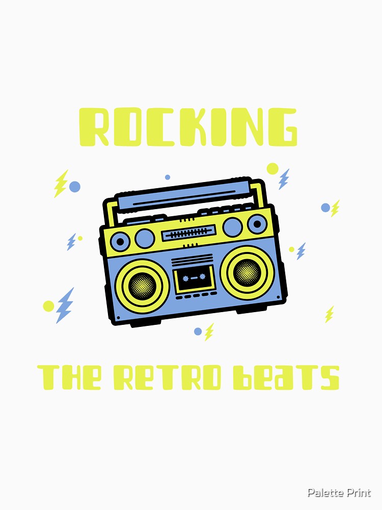 Retro Vintage 80s Music Lover Boombox by Palette Print