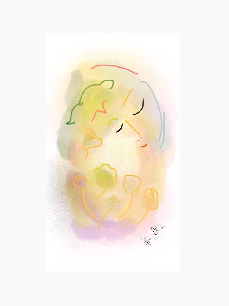Girl - Soft painting 018 by Hjortur