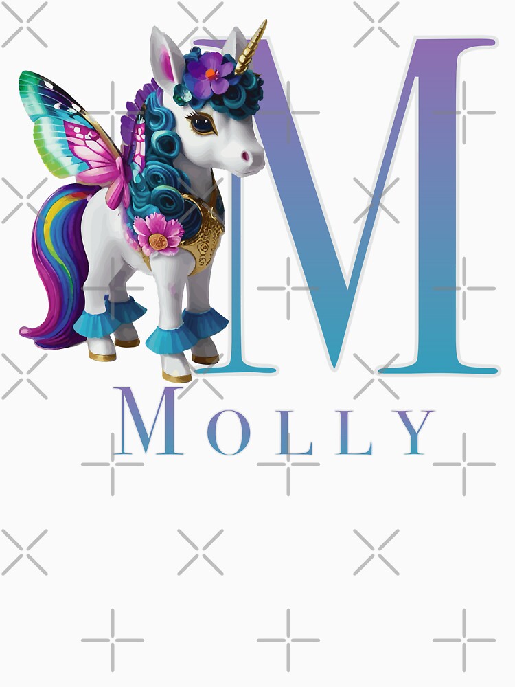 Molly name with a cute unicorn by Lubellebubble20