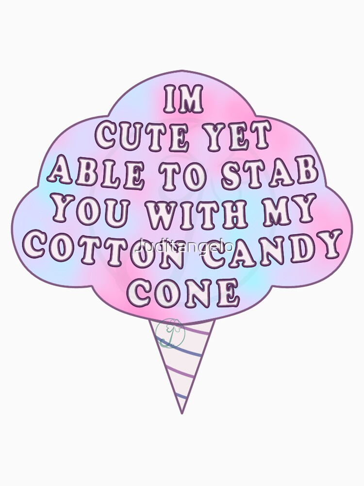 Pastel Goth cotton candy cone cute by Juditangelo