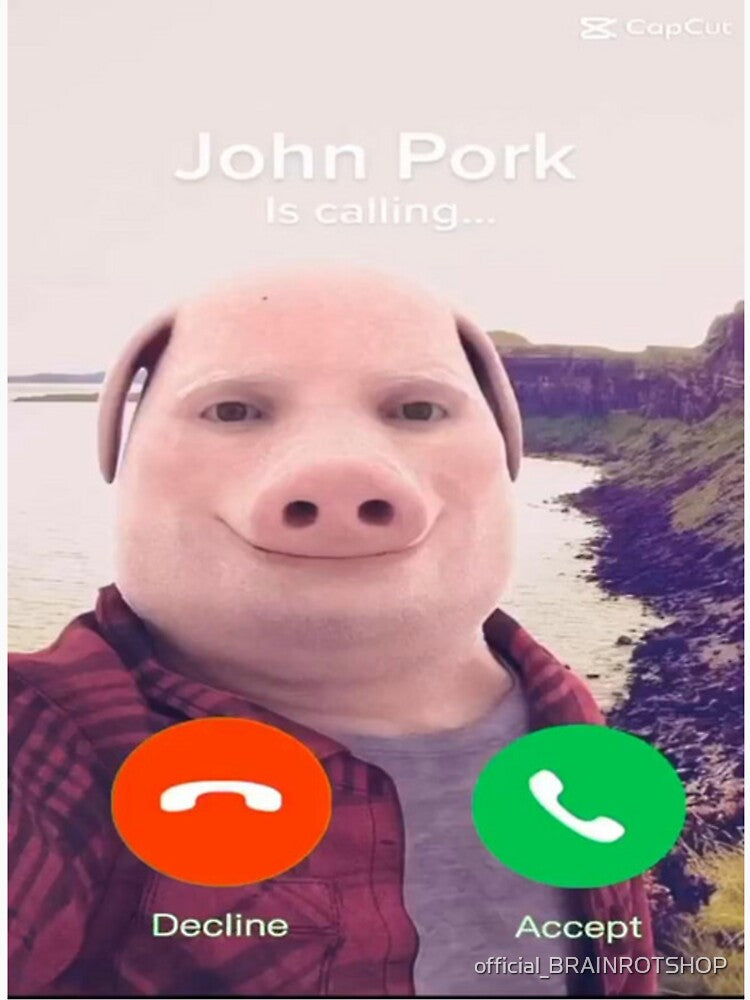 John pork is calling by official_BRAINROTSHOP