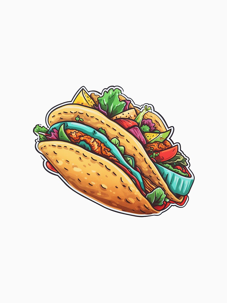 Cute taco sticker by niftyfifty