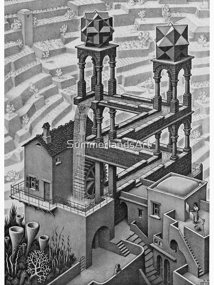 MC Escher Waterfall by SummerlandsArt