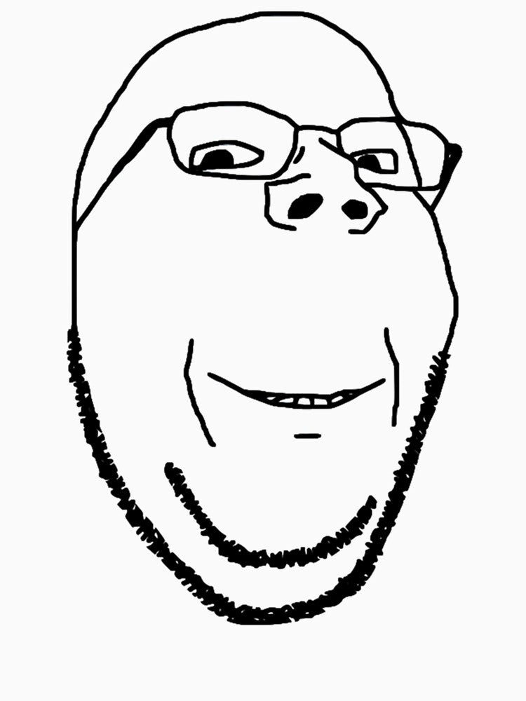 Smiling Wholesome Wojak Soyjak by FallOakland