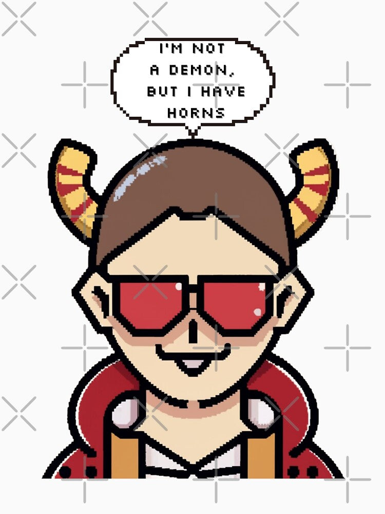 I am not a demon, but I have horns | Pixel Style by CircinusStore