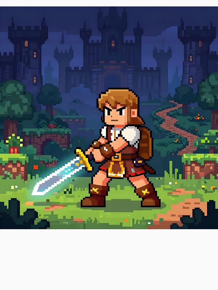 Pixel Art Fantasy Adventurer Prince | Retro RPG Hero Quest Illustration by ReverieTown