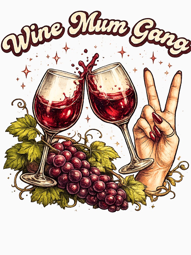 Wine Mum Gang by happiecatstore