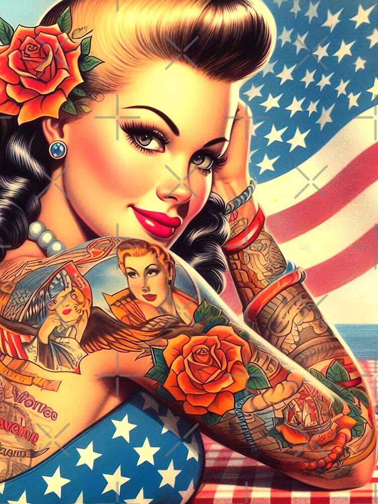 Vintage Tattooed American Pin-up by PulpVintage
