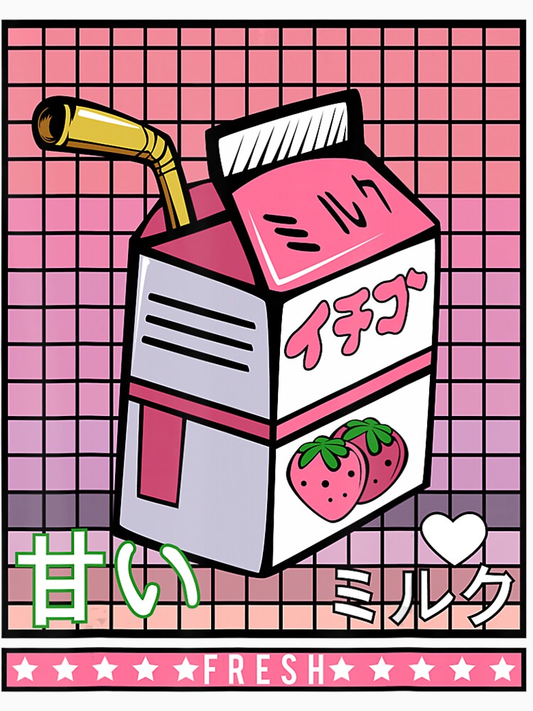 90S Japanese Otaku Stylish-Aesthetic Milk Drink Japan-Lover by Seth Shiver