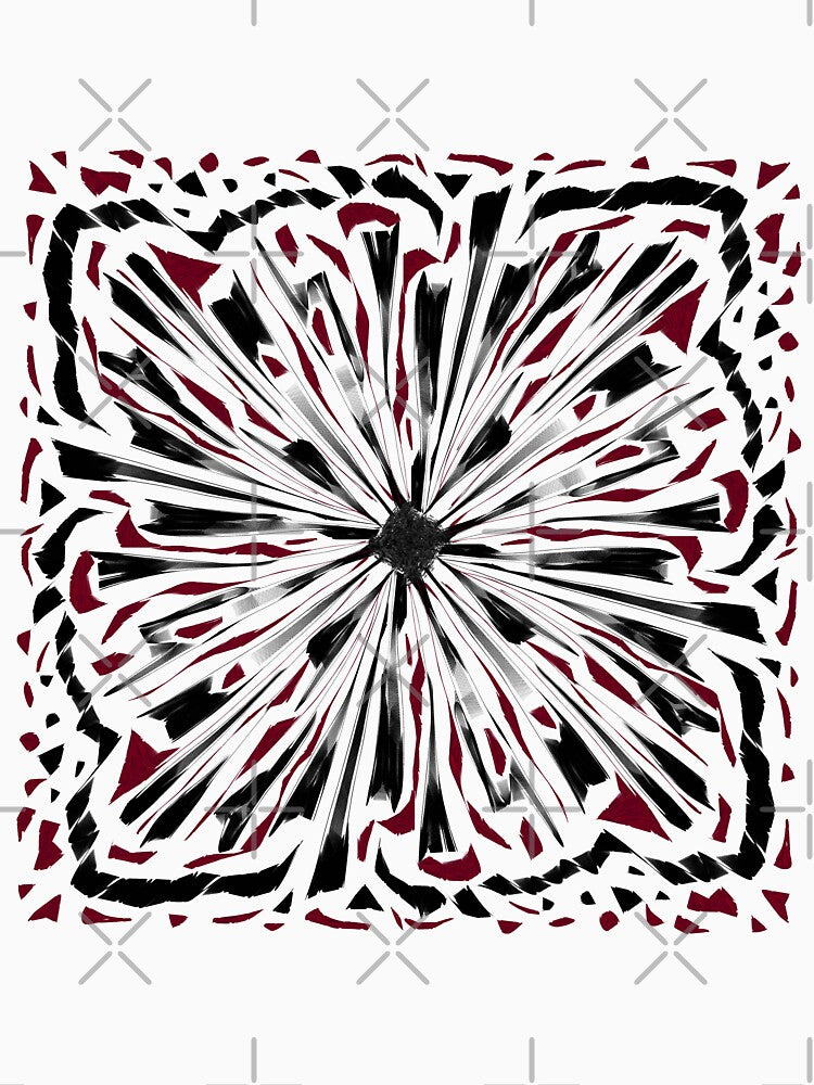 Abstract simple black and red pattern - white background by AlinaSCorner