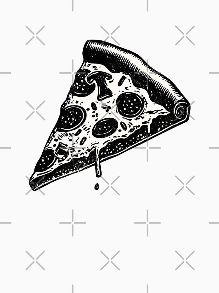 Black and white pizza slice by MendaciousMina