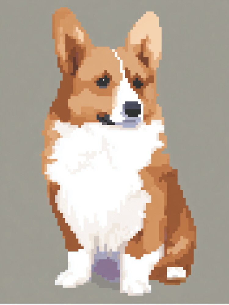 Pixel Corgi Cute Retro 8‑Bit Dog Art by Pixel8Prints