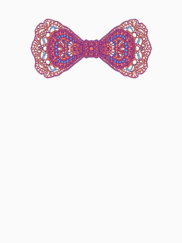 Pink floral lace bow by uunaa