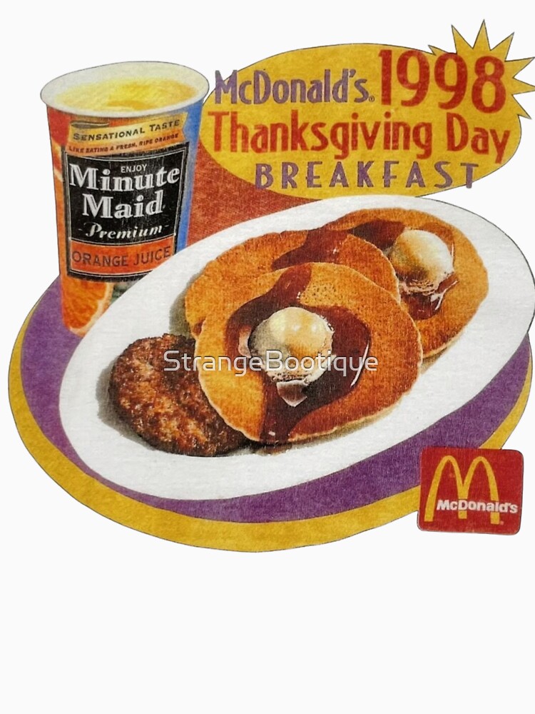 McD's Thanksgiving Breakfast 1998 Vintage Repop by StrangeBootique