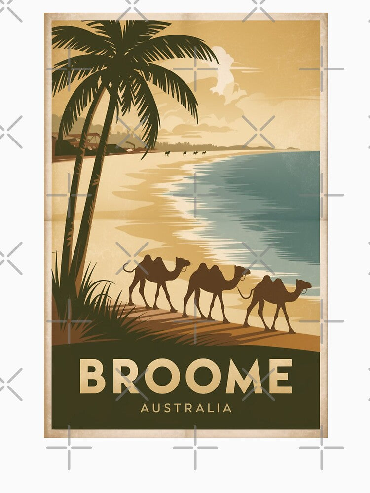 Broome Vintage Travel Poster by TravelerRat