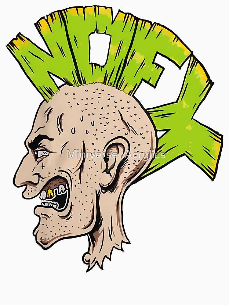 NOFX Punk Rock Band Angry Face Cartoon Logo by Miniverse Acrylics