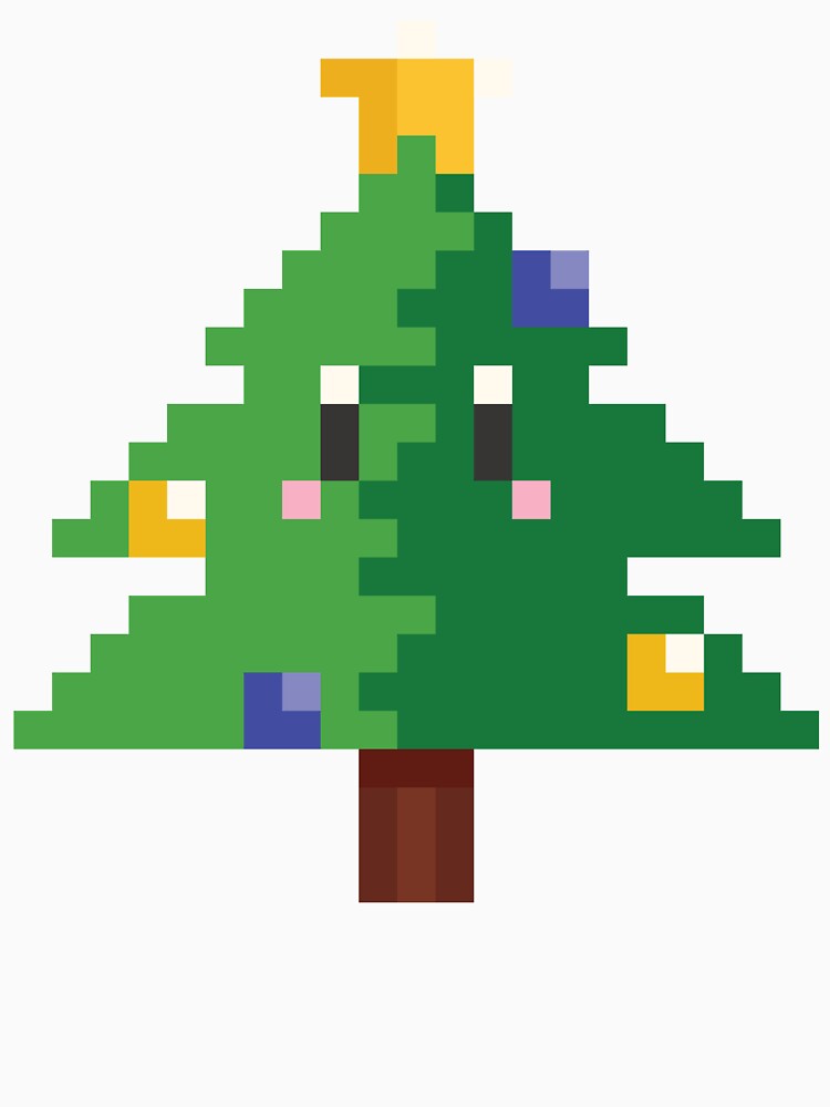 Pixel Art Christmas Tree with Eyes by HolidayFantasy
