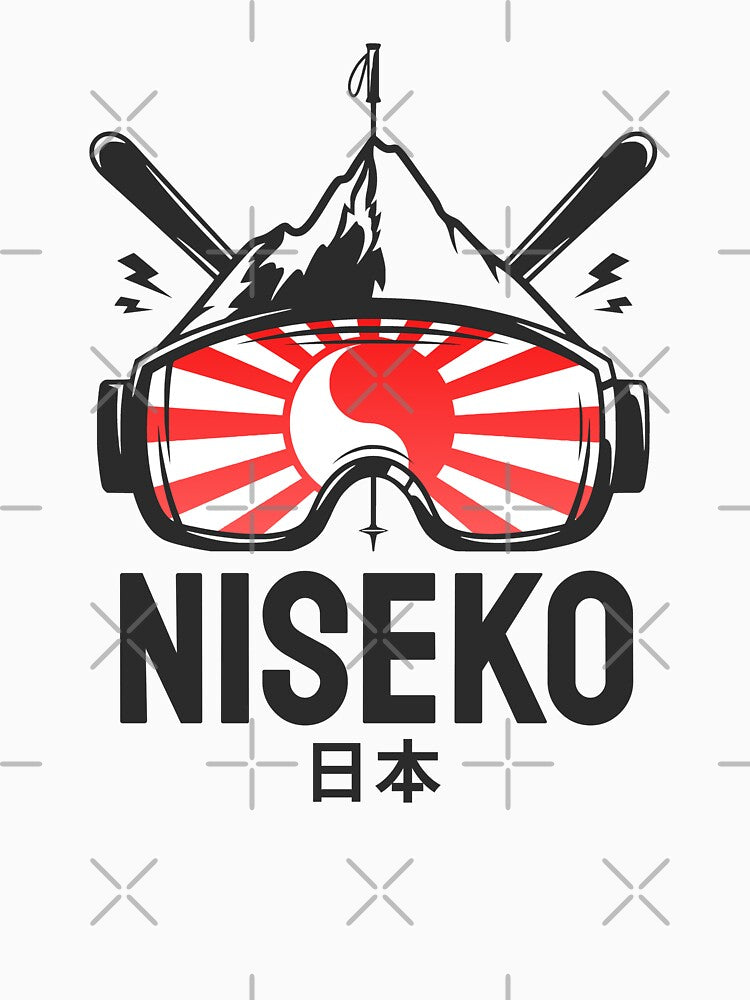 Niseko Hokkaido Japan Retro Skiing Souvenir by JackCurtis1991