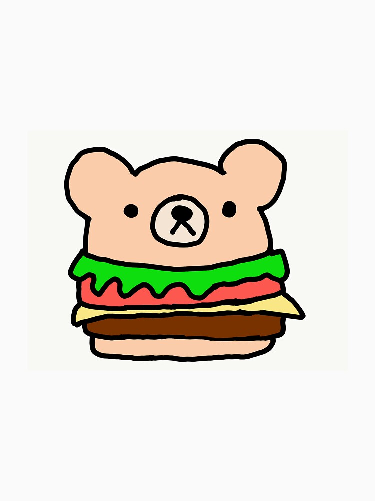 cute bear burger by dreamycrafts