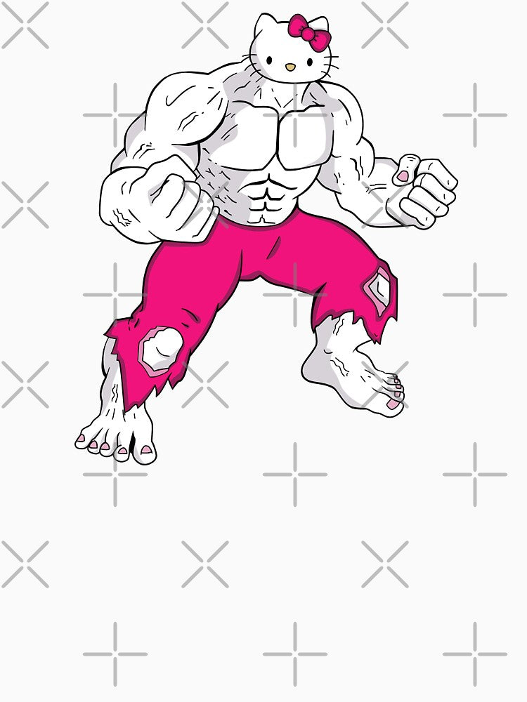 Hello Kitty bodybuilder by YumeKurenai