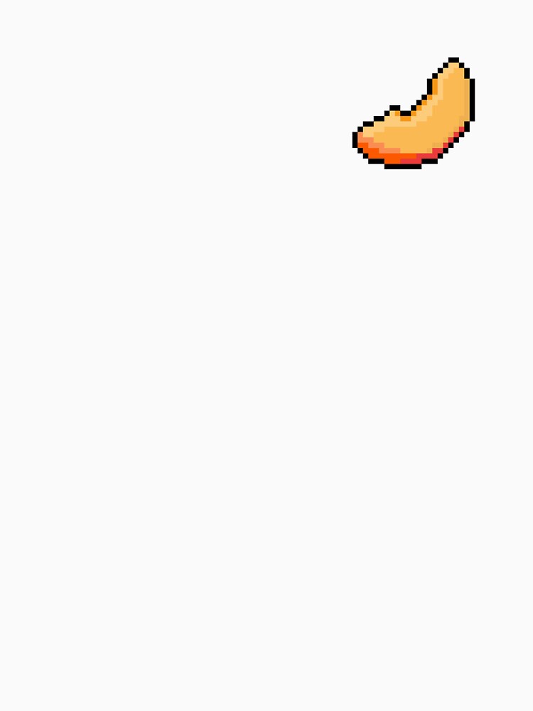 Pixel Nectarine Slice - pixel food art by LittleFoodShop