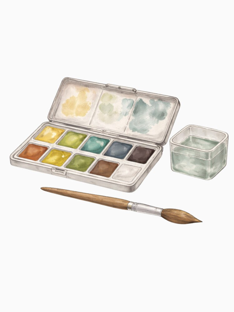 Minimalist Watercolor Palette – Soft Artistic Illustration by TQOrden