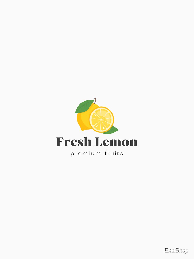 Yellow Fresh Lemon Premium Fruits Illustration Logo by ExelShop