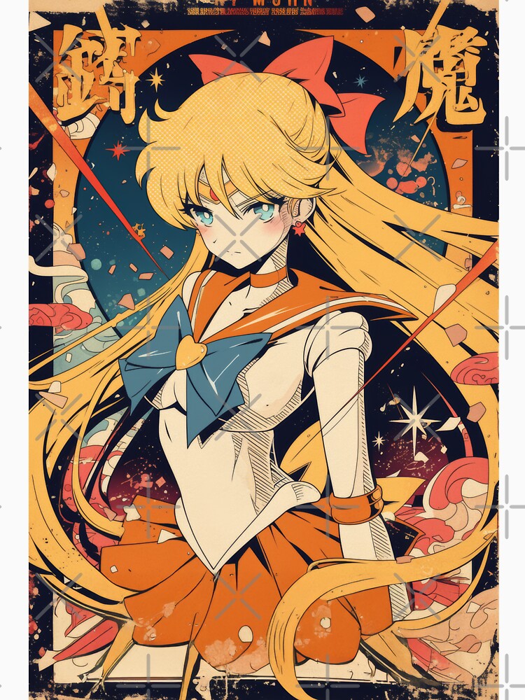 Sailor Venus Retro Halftone Poster by AnimeArsenalPrints