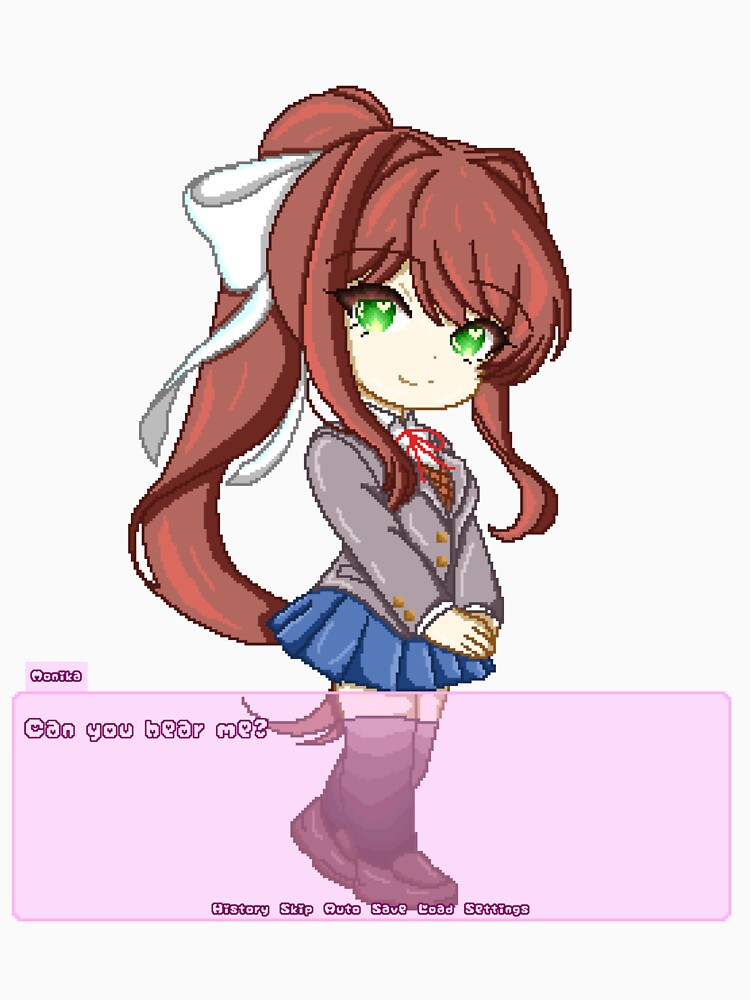 Monika Doki Doki Literature Club pixel-art by MiloBoo