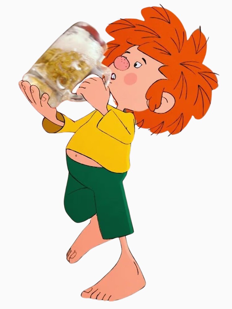 Pumuckl drinks beer by DieViolettHund