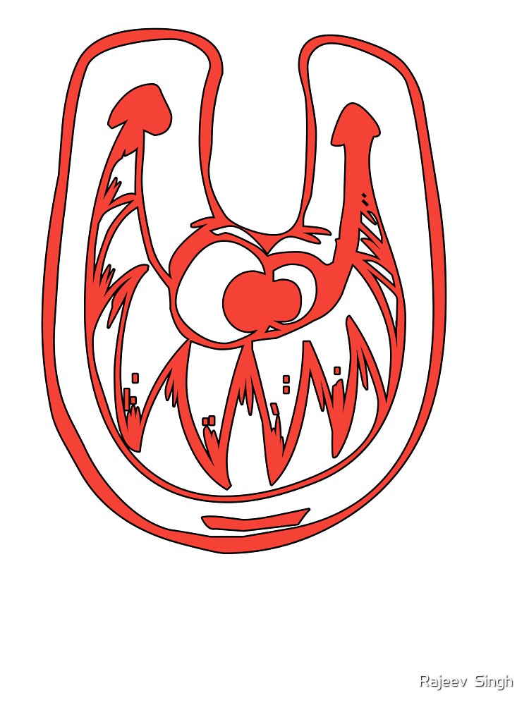 Scary Initial Monogram U by Rajeev Singh