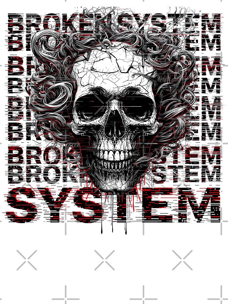Broken System Skull - Streetwear by Dhenin Studio