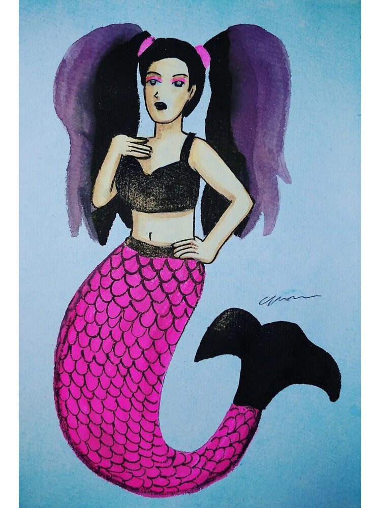 Goth mermaid by CassOfAllTrades
