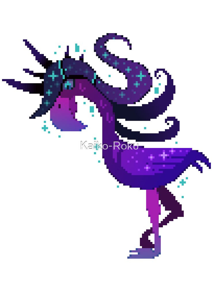 Pixel Art - Flamingo Swirl Monster by Kaiko-Roku