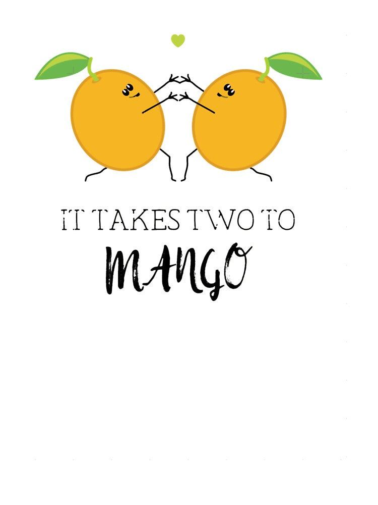 Takes Two to Mango Tango Cute Fruit Food Pun Graphic by DouglasyReynol