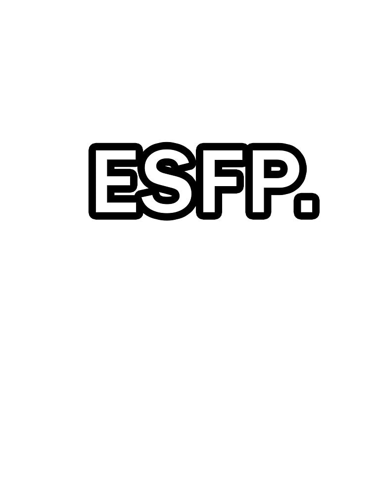 ESFP Text Stroke Black and White by Redpillars-2D