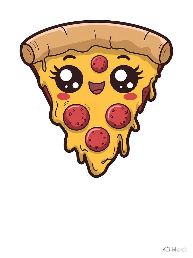 Kawaii Pizza Slice by KD Merch