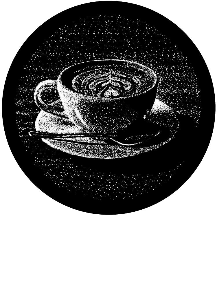 Stippling Latte Illustration by HalpinDesign
