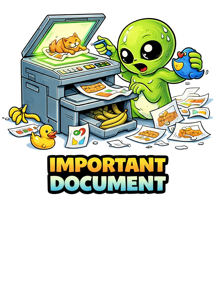 Important Document Funny Printer Chaos Alien Meme by the-dovlat