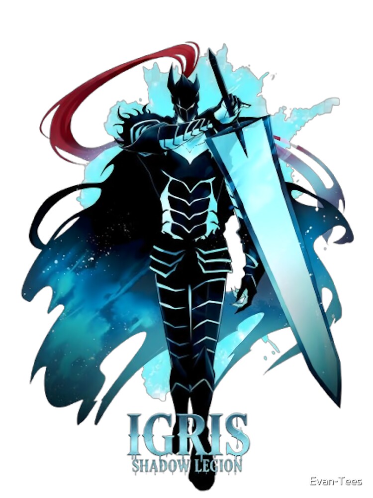 Dark Hooded Warrior Illustration, Blade and Shield by Evan-Tees