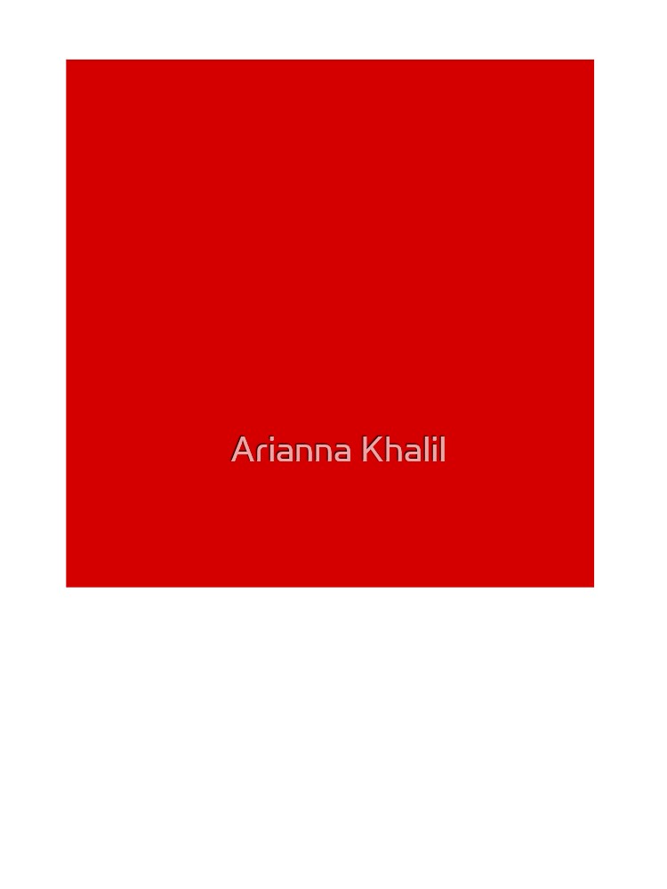 Solid Bright Red by Arianna Khalil