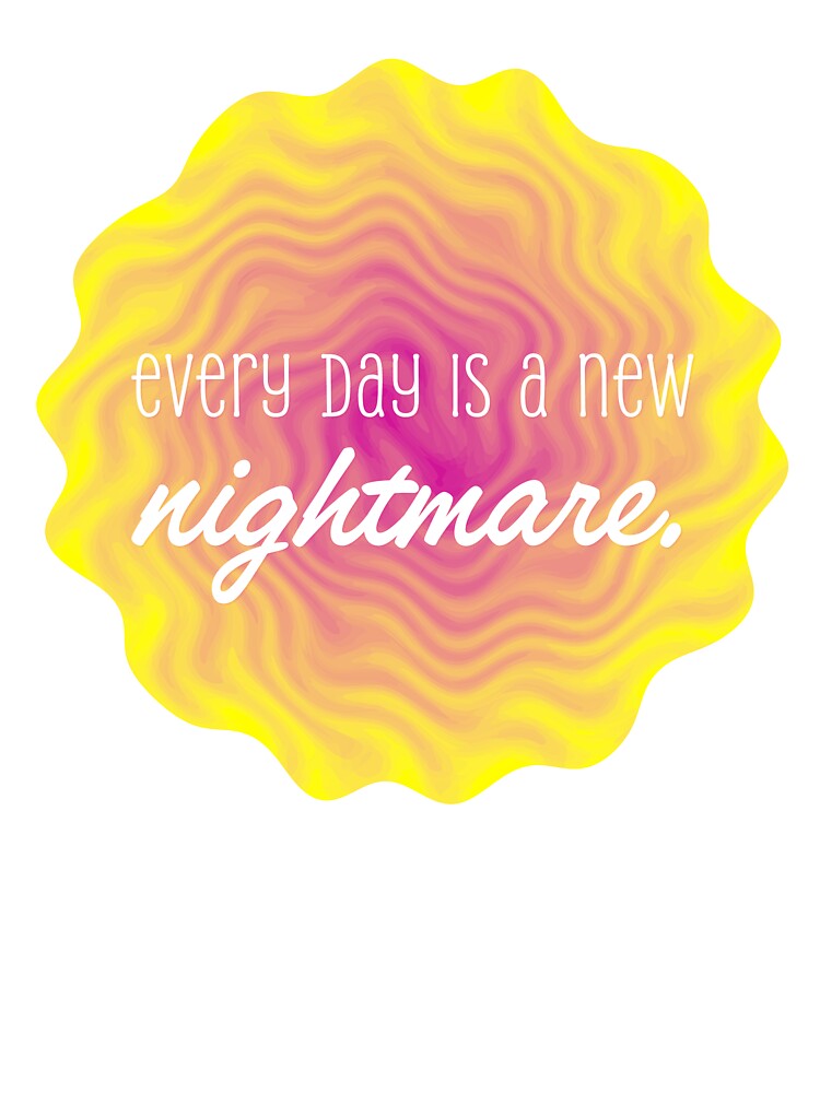 Every Day Is a New Nightmare - Pink and Yellow Swirl by sillyjess